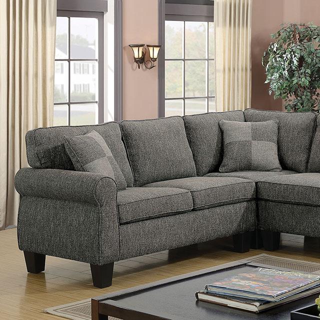 Rhian Dark Gray Sectional - Joseph's Furniture (East Orange, NJ)