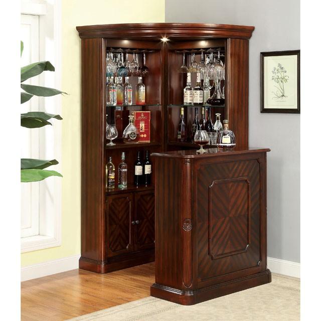 VOLTAIRE Dark Cherry Curio - Joseph's Furniture (East Orange, NJ)