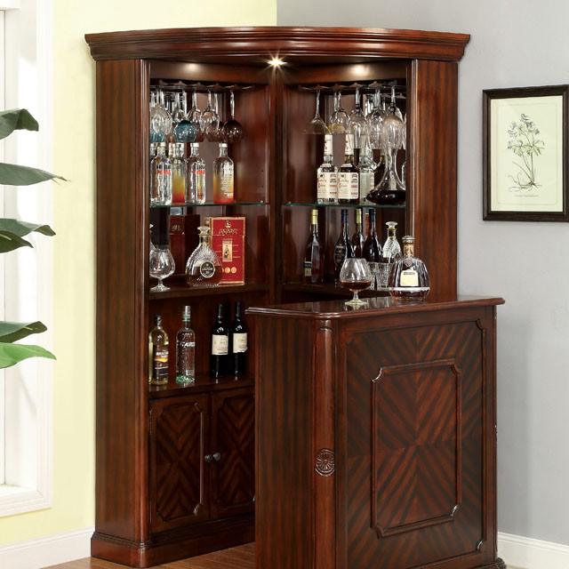 VOLTAIRE Dark Cherry Curio - Joseph's Furniture (East Orange, NJ)