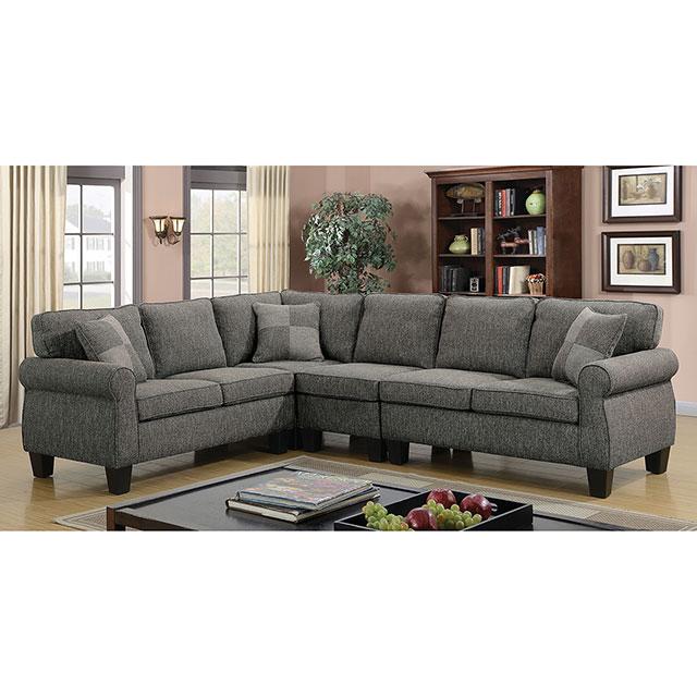 Rhian Dark Gray Sectional - Joseph's Furniture (East Orange, NJ)