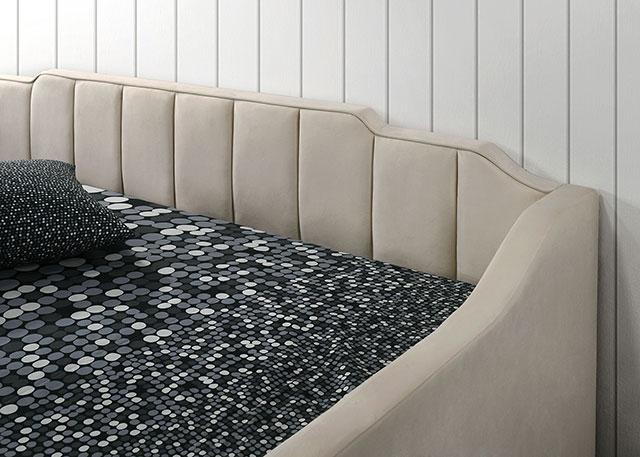 KOSMO Twin Daybed, Beige - Joseph's Furniture (East Orange, NJ)
