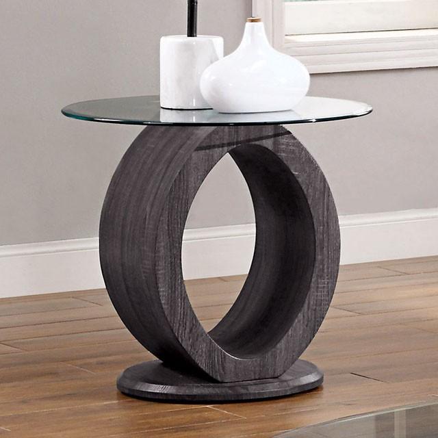 Lodia Gray End Table - Joseph's Furniture (East Orange, NJ)