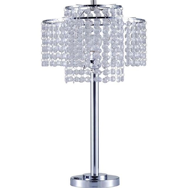 Kaitlyn Chrome 12"H Crystal Chrome Table Lamp - Joseph's Furniture (East Orange, NJ)