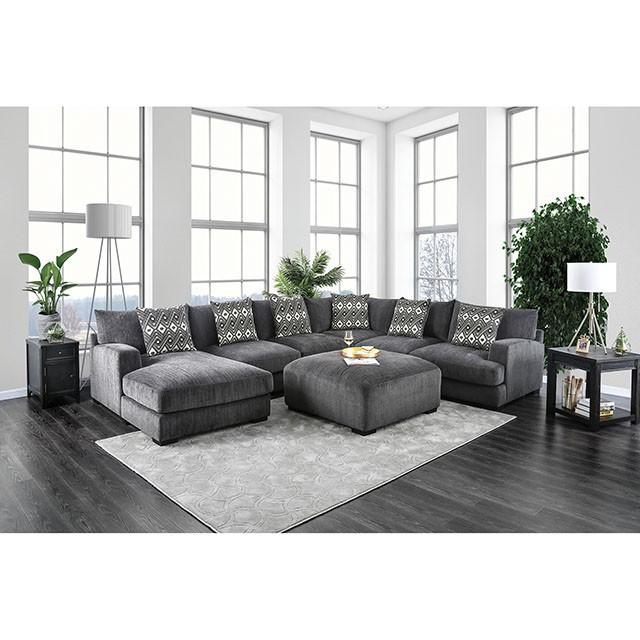 Kaylee Gray U-Shaped Sectional - Joseph's Furniture (East Orange, NJ)