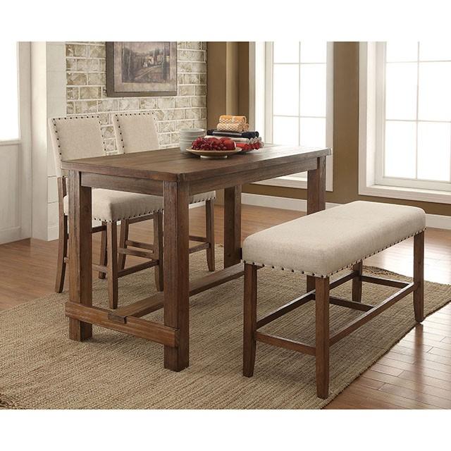 SANIA Rustic Oak Counter Ht. Chair (2/CTN) - Joseph's Furniture (East Orange, NJ)