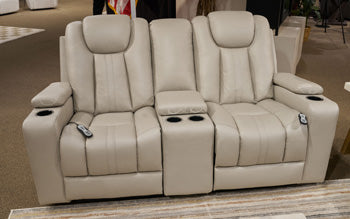 Elevate Edges Glider Reclining Loveseat with Console - Joseph's Furniture (East Orange, NJ)
