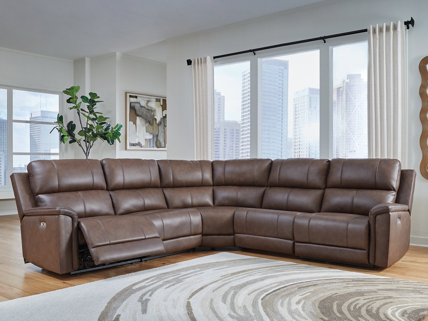 Bleckley Power Reclining Sectional - Joseph's Furniture (East Orange, NJ)
