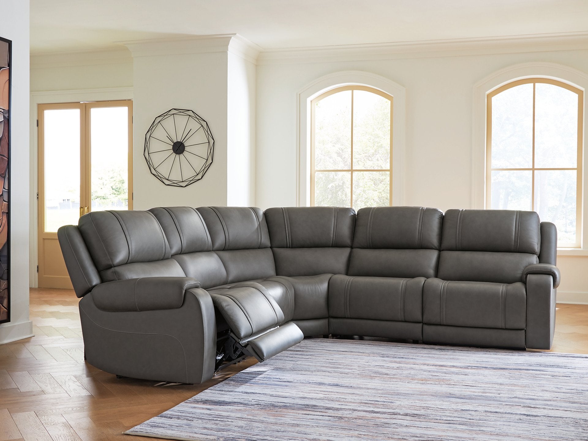 5Z - Pittson Power Reclining Sectional - Joseph's Furniture (East Orange, NJ)