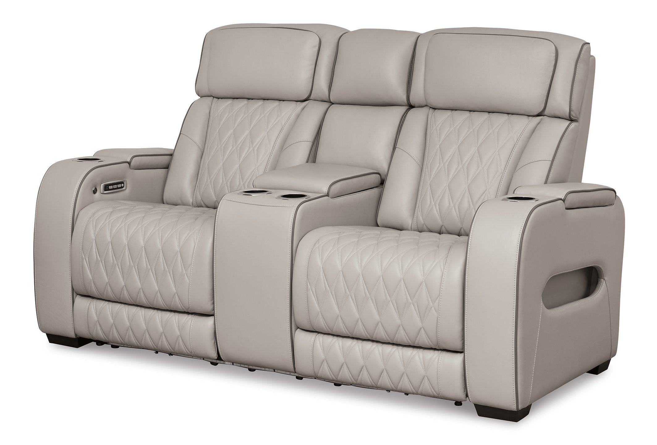Boyington Power Reclining Loveseat with Console - Joseph's Furniture (East Orange, NJ)