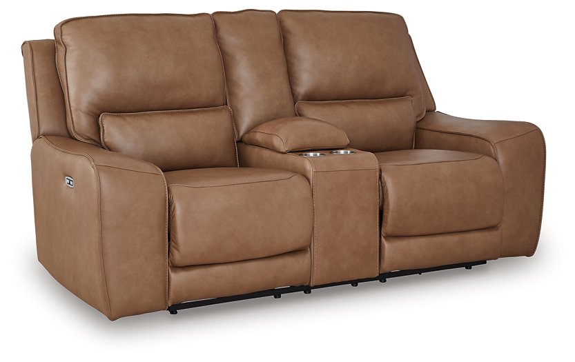 DeepWakes Power Reclining Loveseat with Console - Joseph's Furniture (East Orange, NJ)