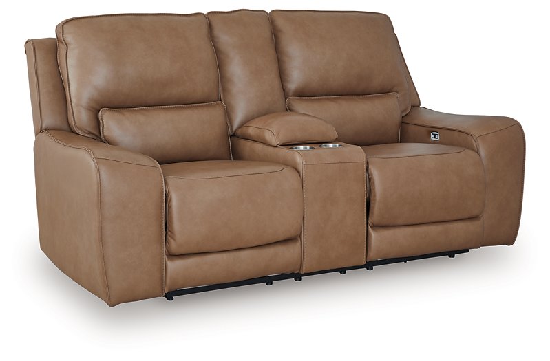 DeepWakes Power Reclining Loveseat with Console - Joseph's Furniture (East Orange, NJ)
