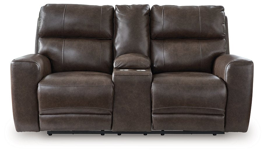 Crossplex Power Reclining Loveseat with Console - Joseph's Furniture (East Orange, NJ)