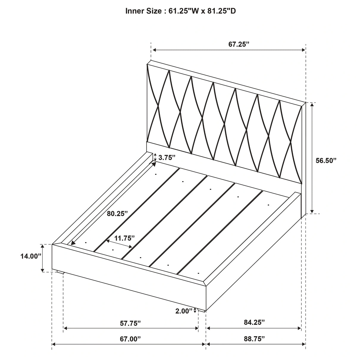 Delsea Panel Platform Bed