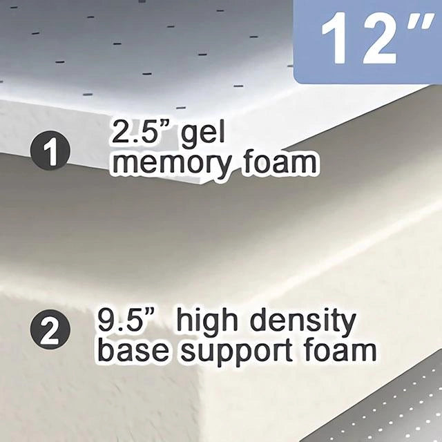 Artemisia 12" Memory Foam Mattress White