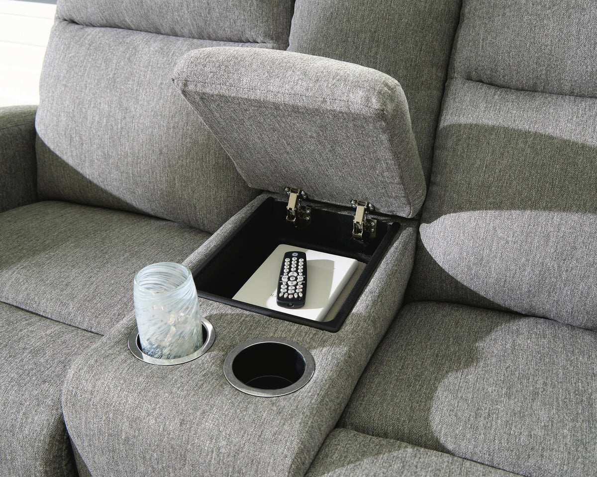 Gauntlet Reclining Loveseat with Console
