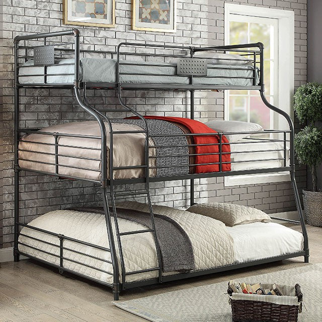 Olga III Sand Black Twin/Full/Queen Bunk Bed - Joseph's Furniture (East Orange, NJ)