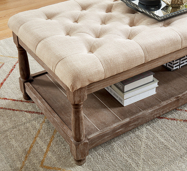 Tanya Beige Bench - Joseph's Furniture (East Orange, NJ)