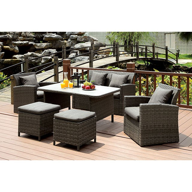 Nashira 6 Pc. Patio Dining Set - Joseph's Furniture (East Orange, NJ)