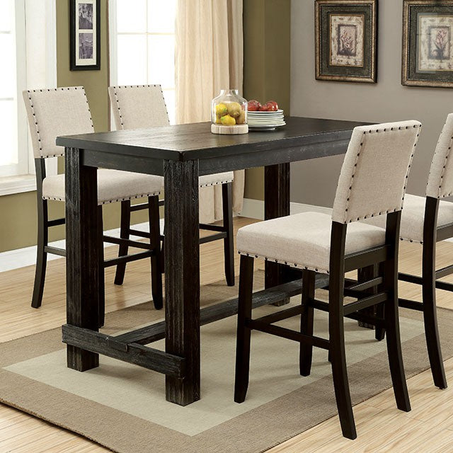 Sania 5 Pc Bar Table Set Black - Joseph's Furniture (East Orange, NJ)