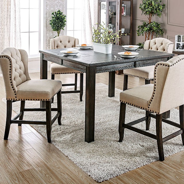 Sania 5 Pc Counter Ht Table Set Rustic - Joseph's Furniture (East Orange, NJ)