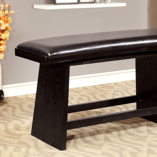 HURLEY Black Counter Ht. Bench - Joseph's Furniture (East Orange, NJ)