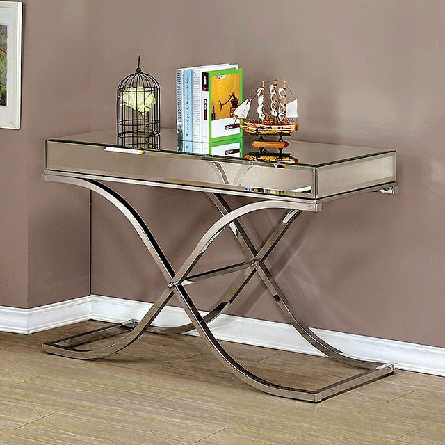 SUNDANCE Chrome Sofa Table, Chrome - Joseph's Furniture (East Orange, NJ)