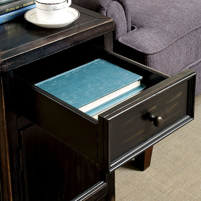 MEADOW Antique Black Side Table - Joseph's Furniture (East Orange, NJ)