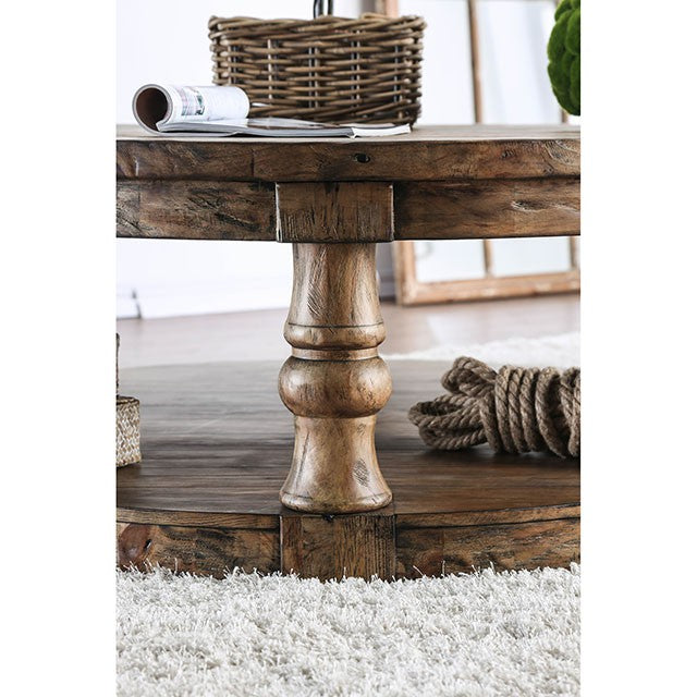 Mika Antique Oak End Table - Joseph's Furniture (East Orange, NJ)