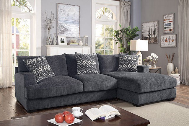 Kaylee L-Sectional w/ Right Chaise - Joseph's Furniture (East Orange, NJ)