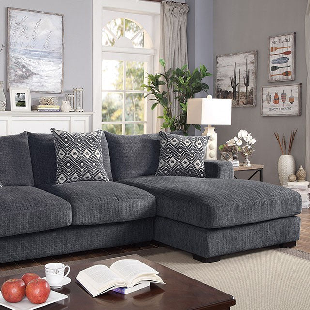 Kaylee L-Sectional w/ Right Chaise - Joseph's Furniture (East Orange, NJ)
