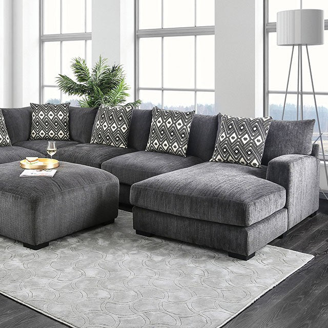 Kaylee U-Sectional w/ Right Chaise - Joseph's Furniture (East Orange, NJ)