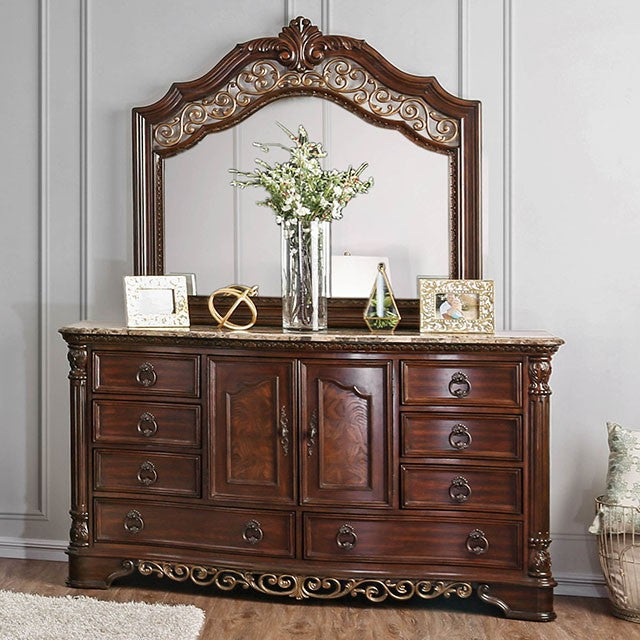 Menodora Brown Cherry Dresser - Joseph's Furniture (East Orange, NJ)