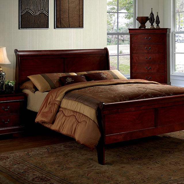 Louis Philippe Full Bed Cherry - Joseph's Furniture (East Orange, NJ)