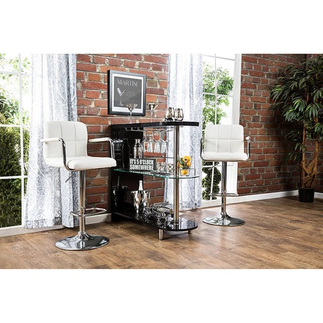 Numbi Black/Chrome Mini Server - Joseph's Furniture (East Orange, NJ)