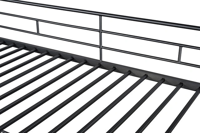 Myles Twin Loft Bed White, Silver & Black