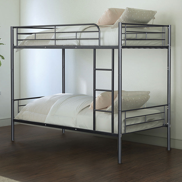 Plutus Twin/Twin Metal Bunkbed - Joseph's Furniture (East Orange, NJ)