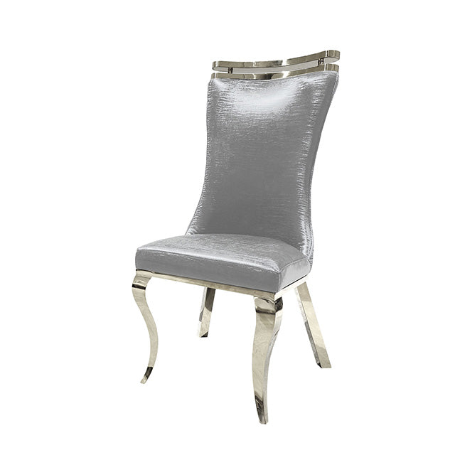 Palazzo Silver Chair (2/CTN) - Joseph's Furniture (East Orange, NJ)