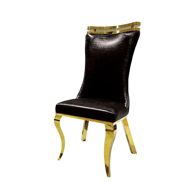 Palazzo Gold Chair (2/CTN) - Joseph's Furniture (East Orange, NJ)