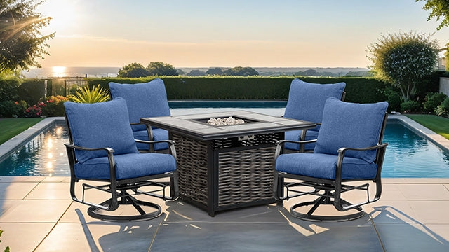 Segovia Swivel Glider Arm Chair (2/CTN) - Joseph's Furniture (East Orange, NJ)