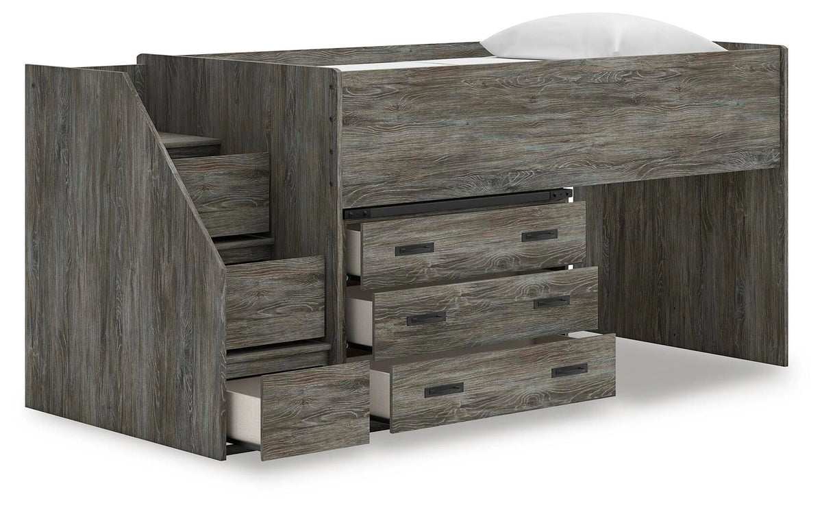 Frandern Loft Bed with Drawer Storage