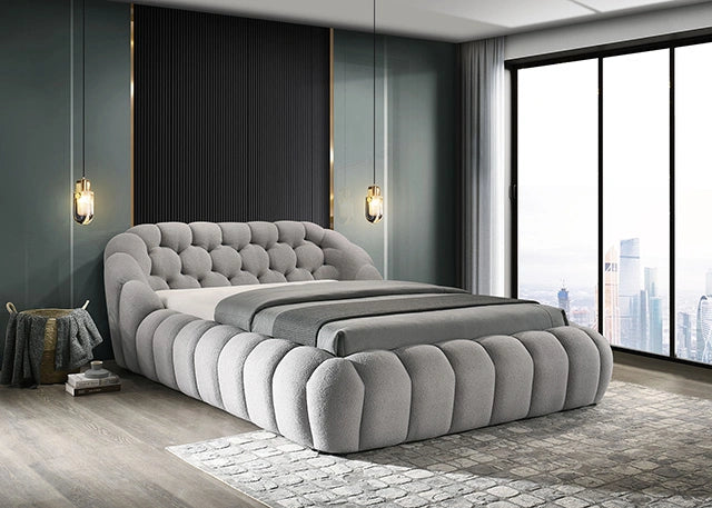 Newquay E.King & Queen Bed White, Grey, & Black