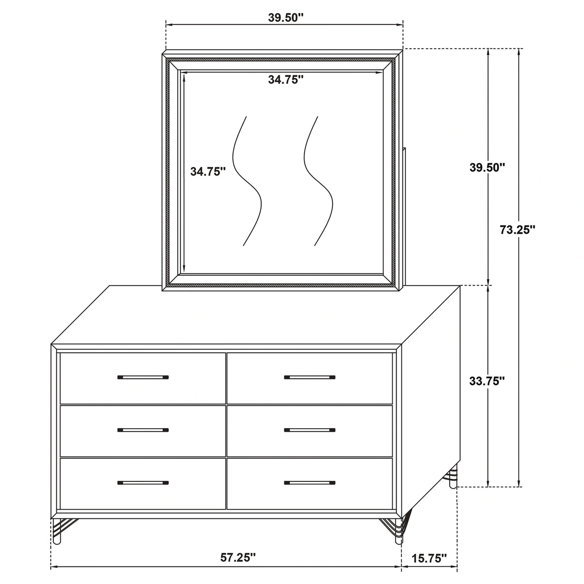 Lucia Dresser with Mirror