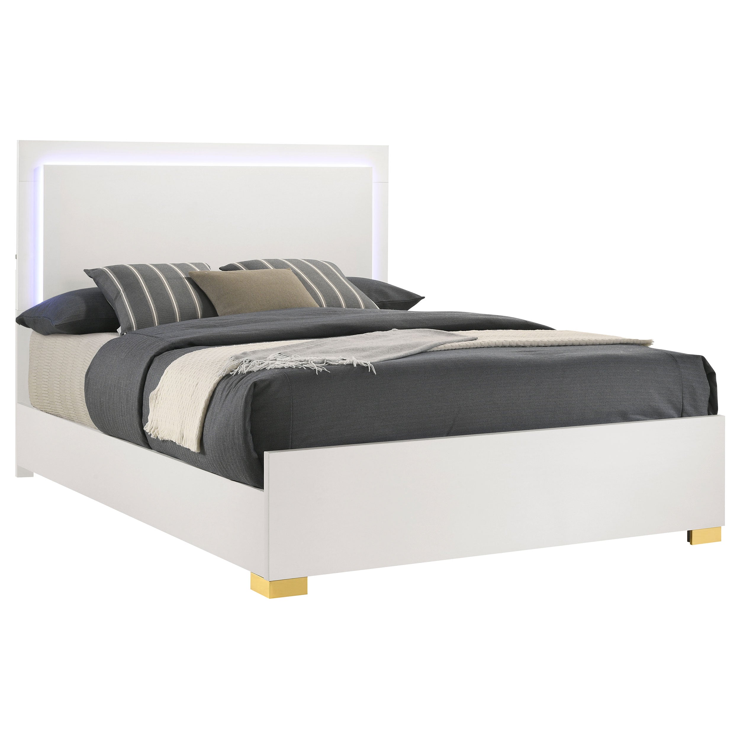 Marceline Beds White & Black Eastren King, Full, Twin, & Queen