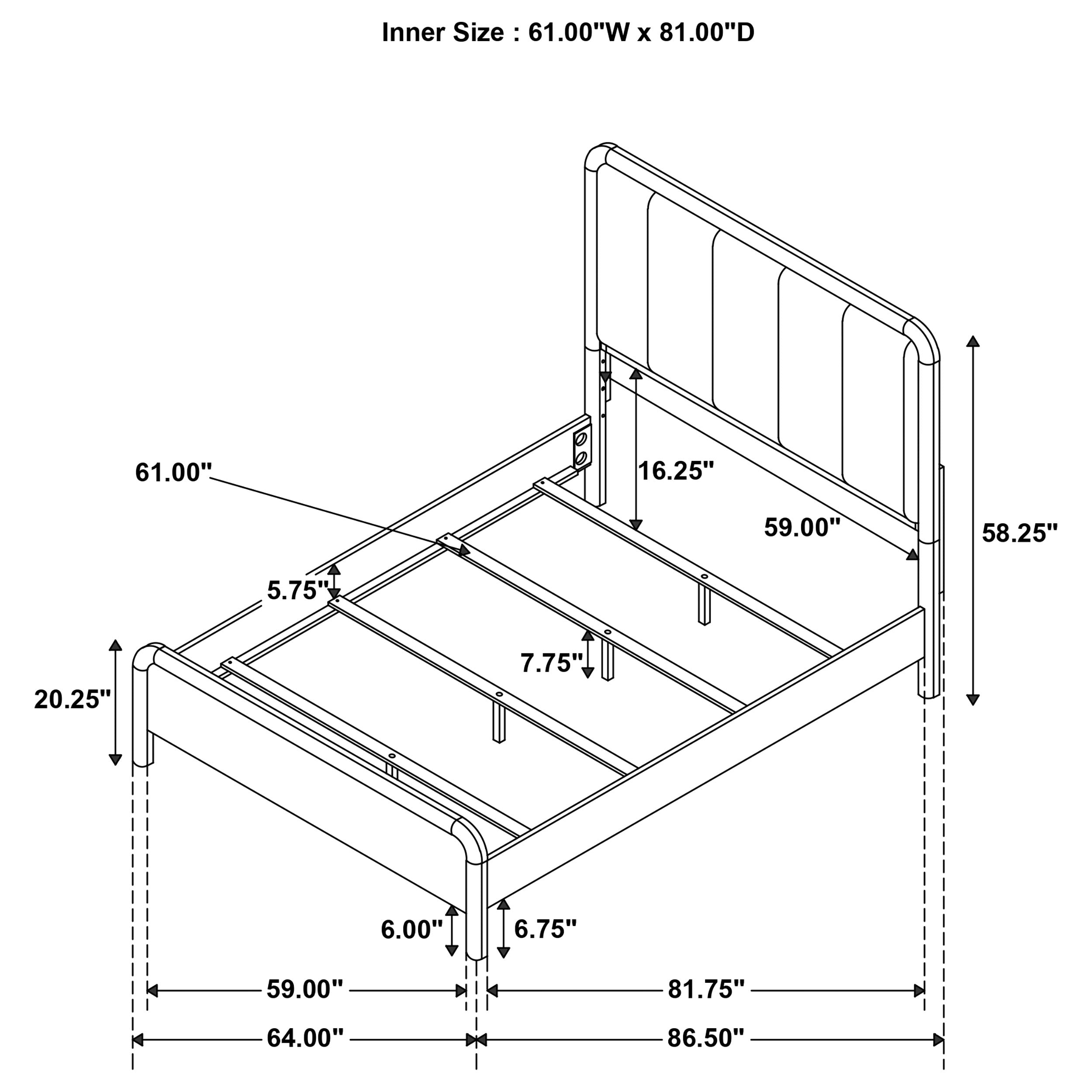 Amsbury California King, E.King, & Queen Bed