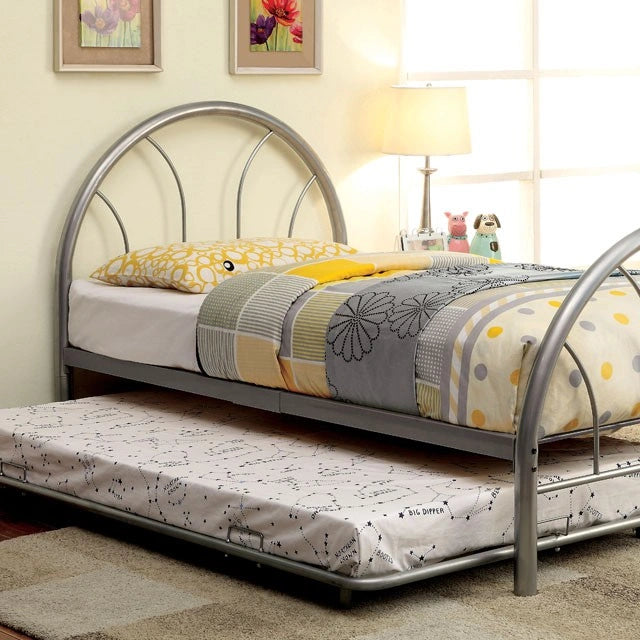 Rainbow Full Bed Black, White, Silver, Black, & Green
