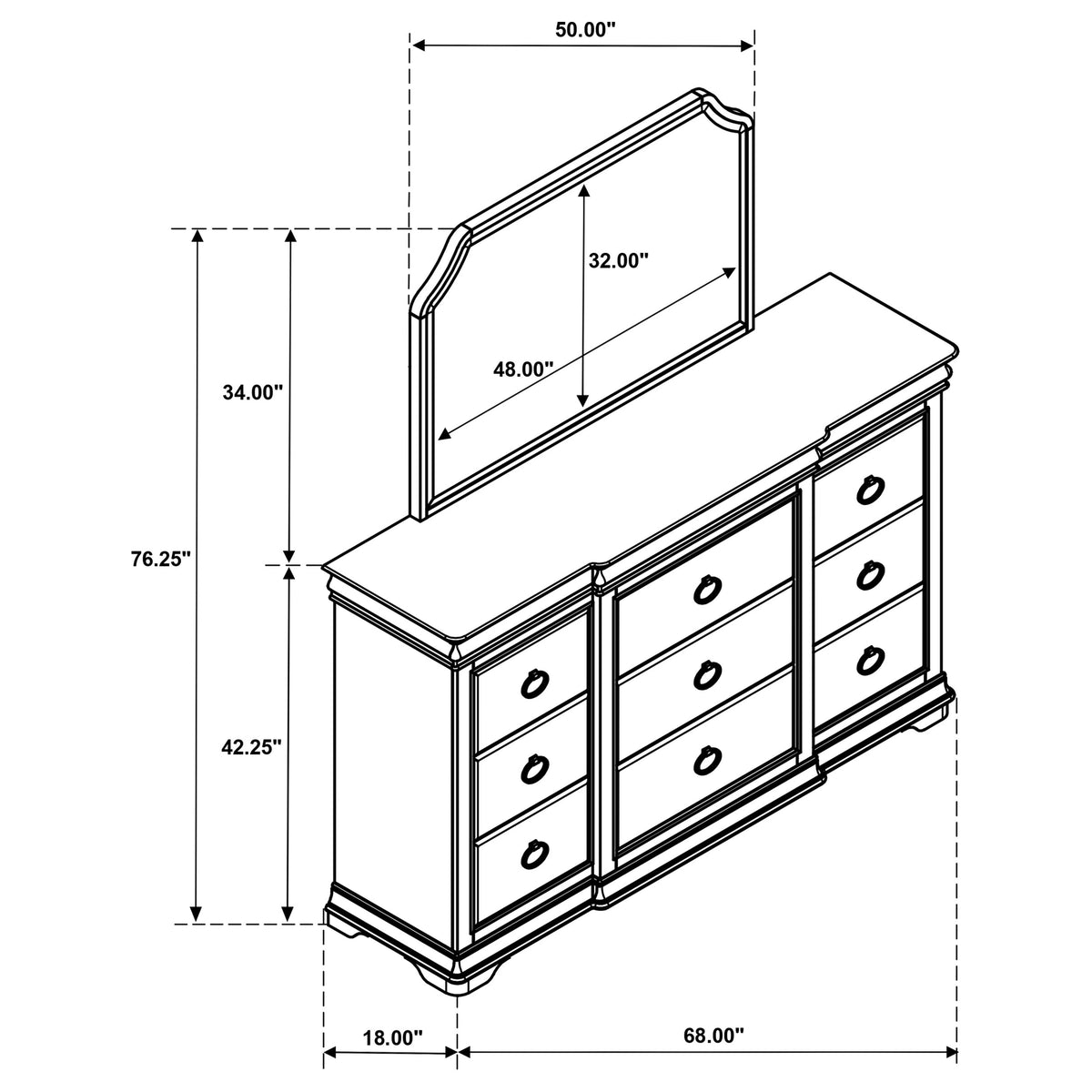 Garland Dresser with Mirror