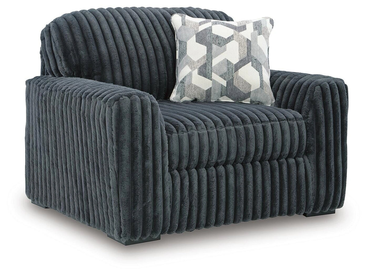 Midnight-Madness Oversized Chair - Gunmetal