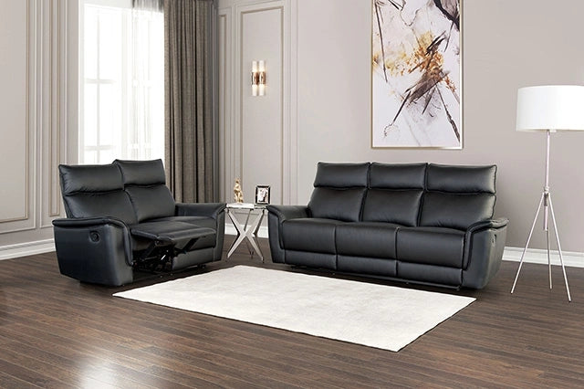 Bienne Sofa Manual Recliner White & Black