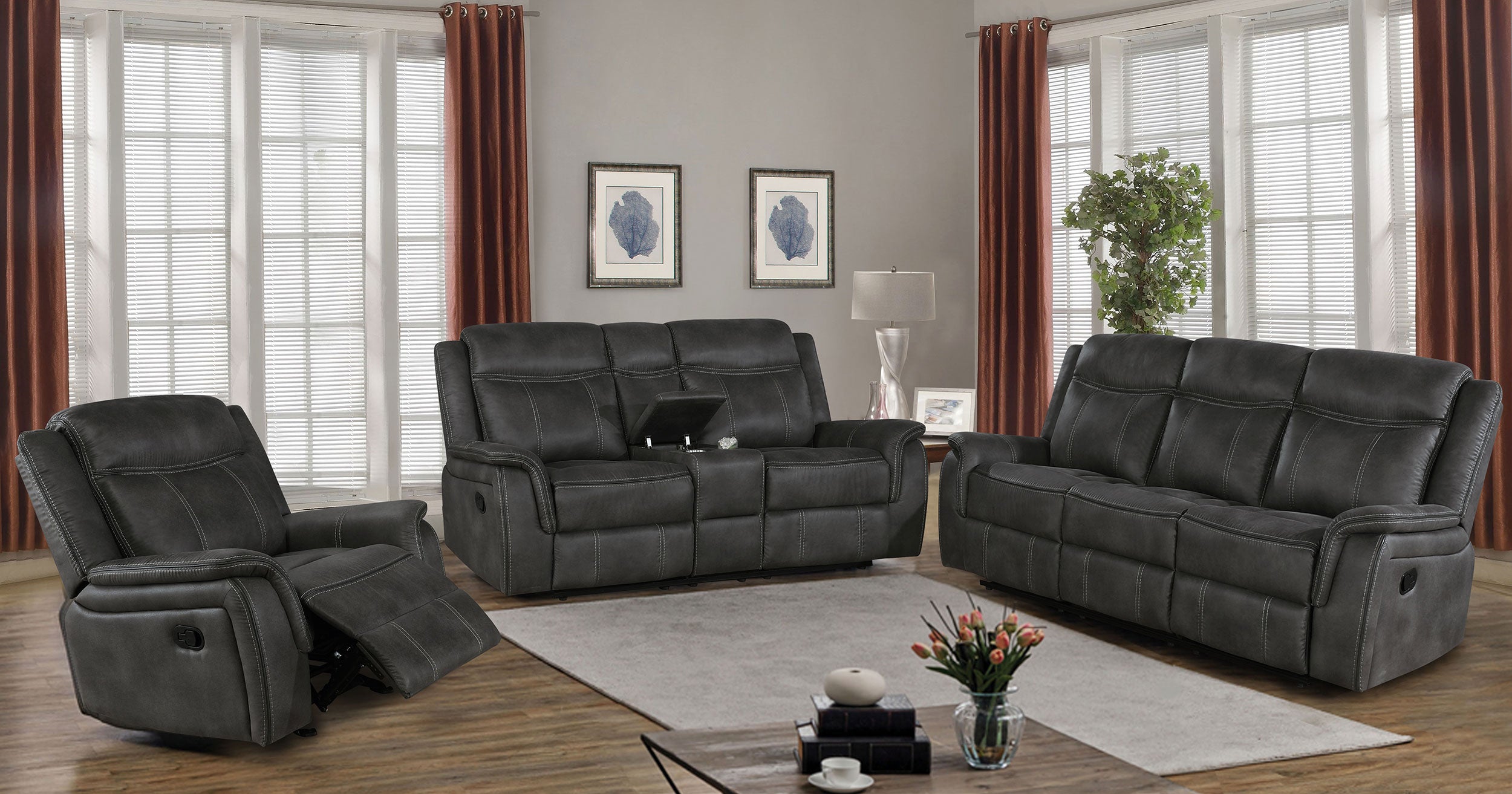 Lawrence Reclining Sofa - Joseph's Furniture (East Orange, NJ)