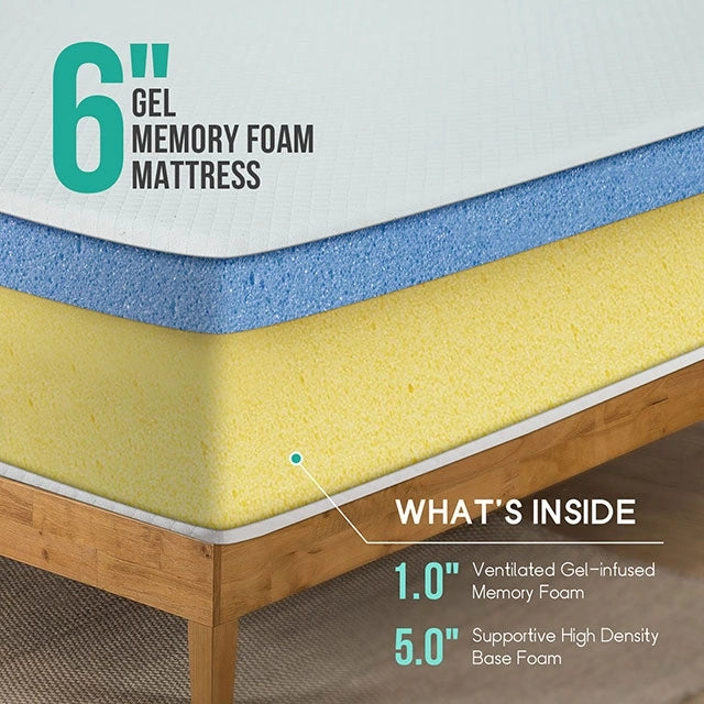 Artemisia 6" Full, Queen, & Twin Memory Foam Mattress